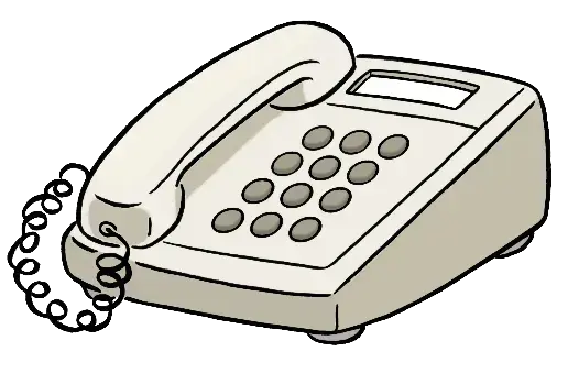 Illustration eines Telefons – Symbol für die rauchfrei Telefonberatung.